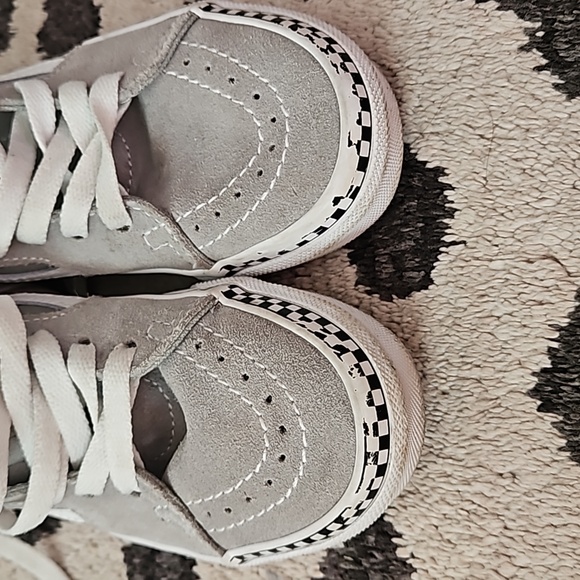 Vans Old Skool Ska-Hi Gray Suede Canvas Shoes Size 1 - Picture 5 of 9